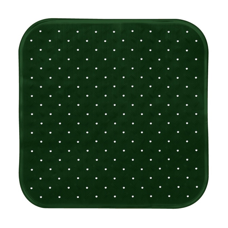 Douche-bad anti-slip mat badkamer rubber groen 54 x 54 cm vierkant