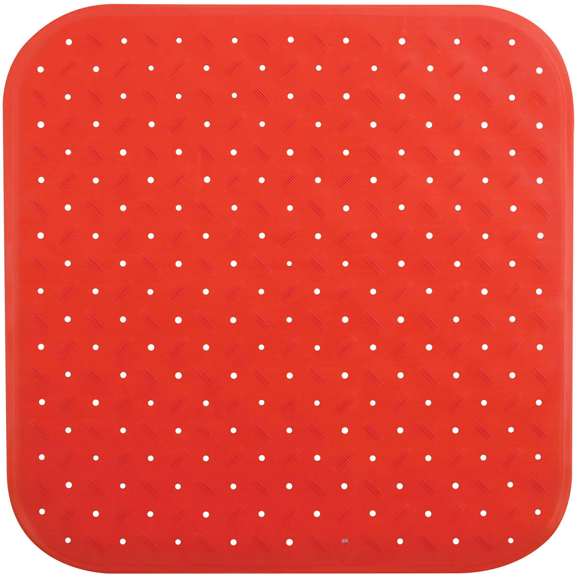 Douche-bad anti-slip mat badkamer rubber rood 54 x 54 cm vierkant