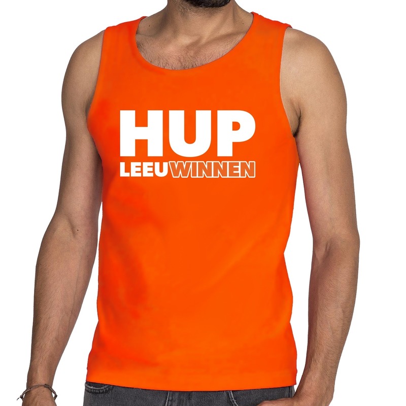 EK-WK supporter tanktop-hemd Hup Leeuwinnen oranje voor heren