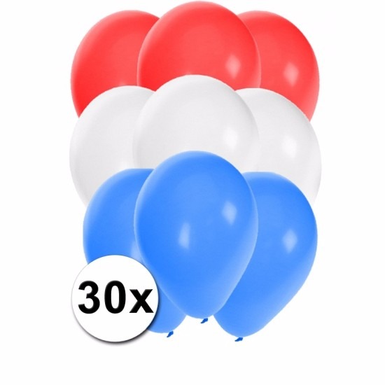Feest ballonnen in de kleuren van Nederland 30x