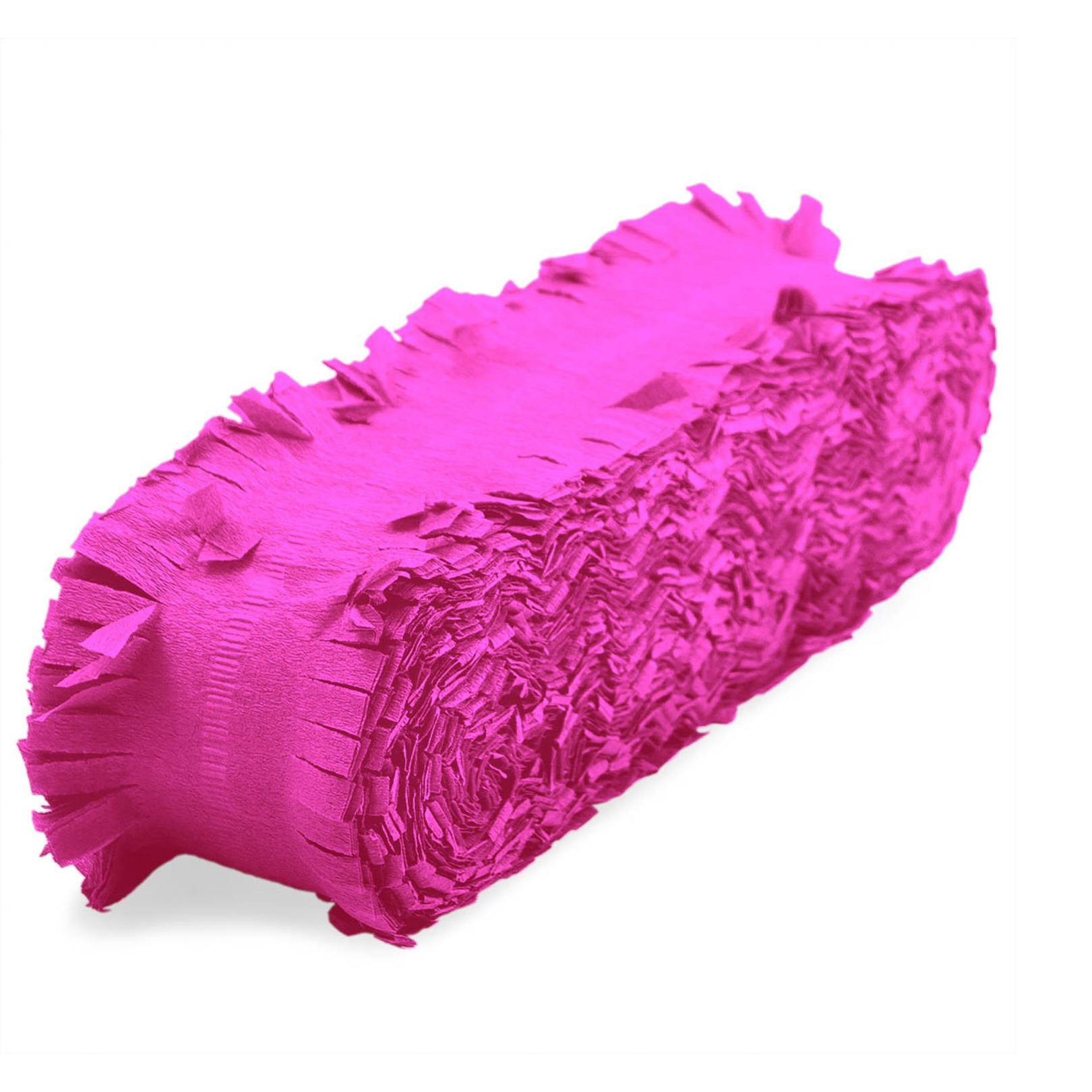 Feest-verjaardag versiering slingers fuchsia roze 24 meter crepe papier