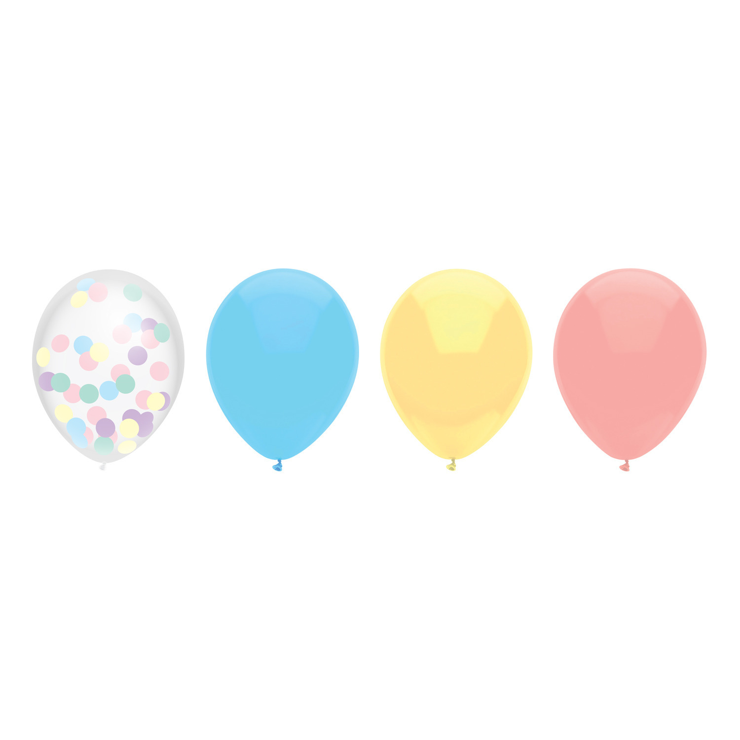 Feestversiering multi-kleuren-mix thema ballonnen 6x stuks 30 cm