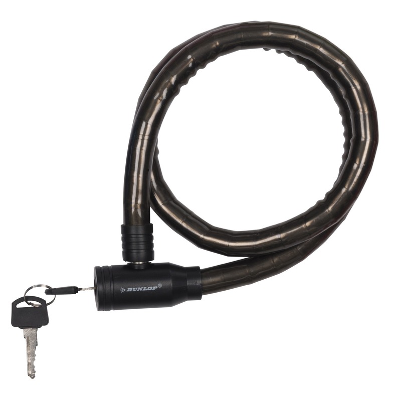 Fiets kabel sloten zwart van Dunlop 80 cm