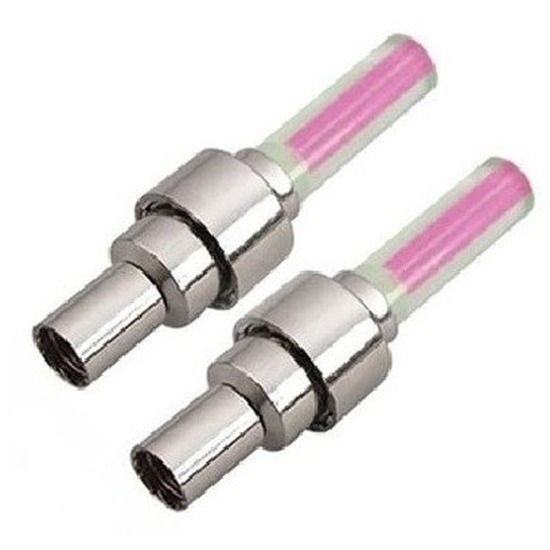 Firefly fiets wielverlichting LED lampjes roze 2 stuks