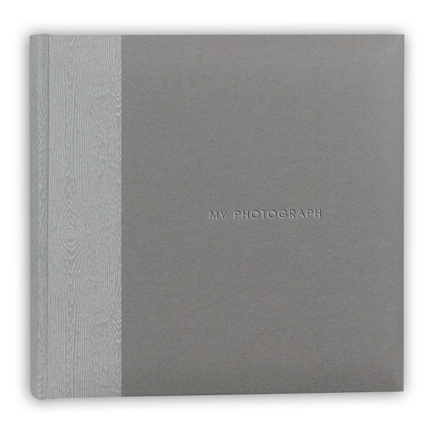 Fotoboek-fotoalbum Luis met 20 paginas grijs 24 x 24 x 2 cm