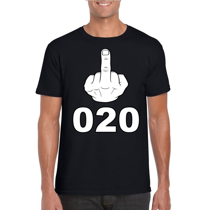 Fuck 020 t-shirt zwart voor heren