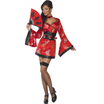 Geisha jurk met shotglaasjes riem