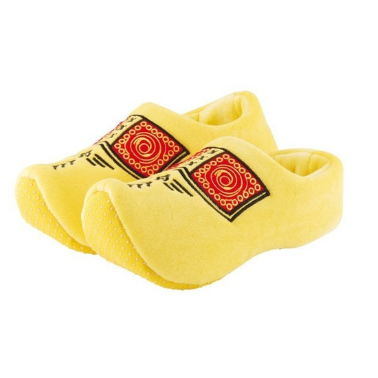Gele instap klomp sloffen-pantoffels voor kinderen