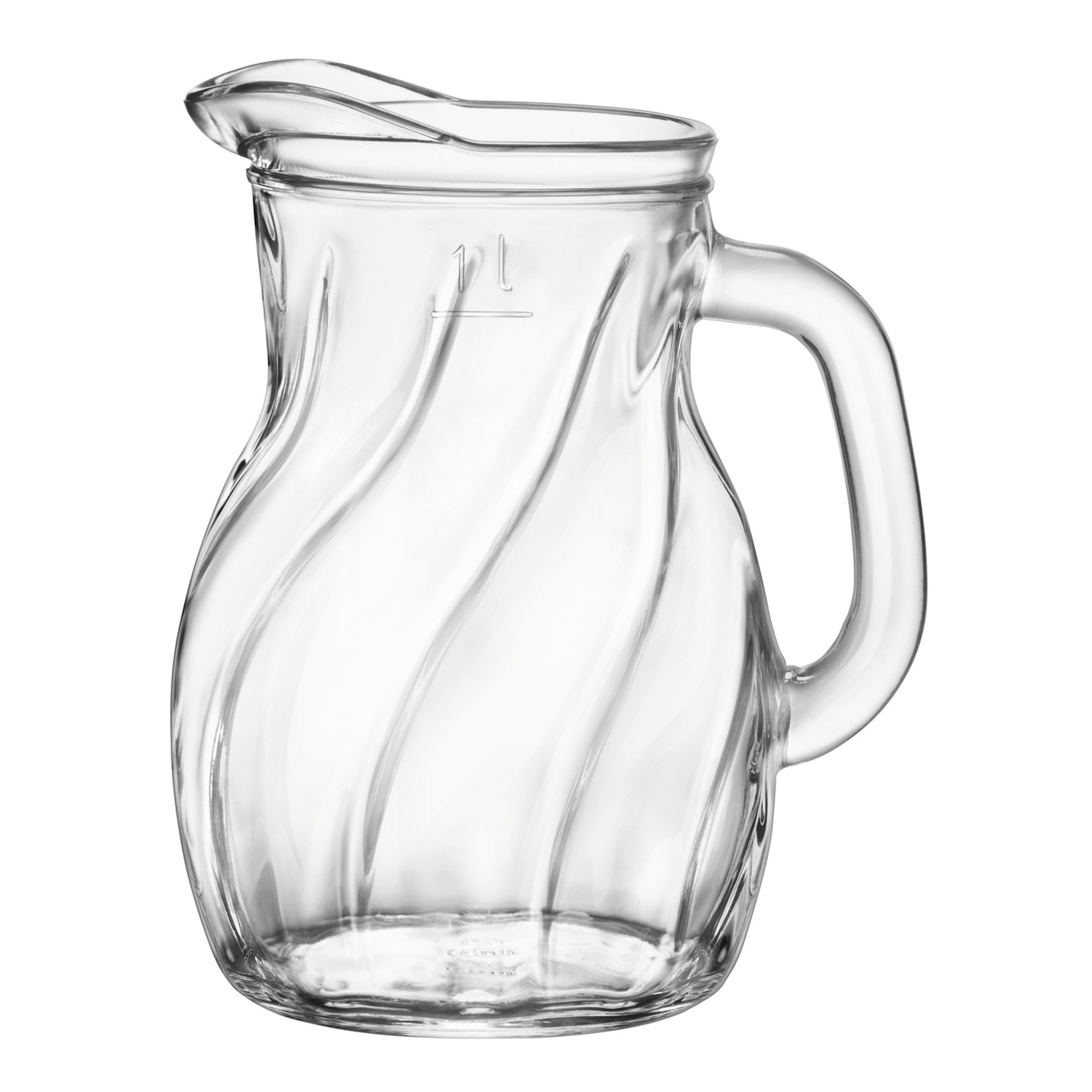 Glazen schenkkan-waterkan 1 liter