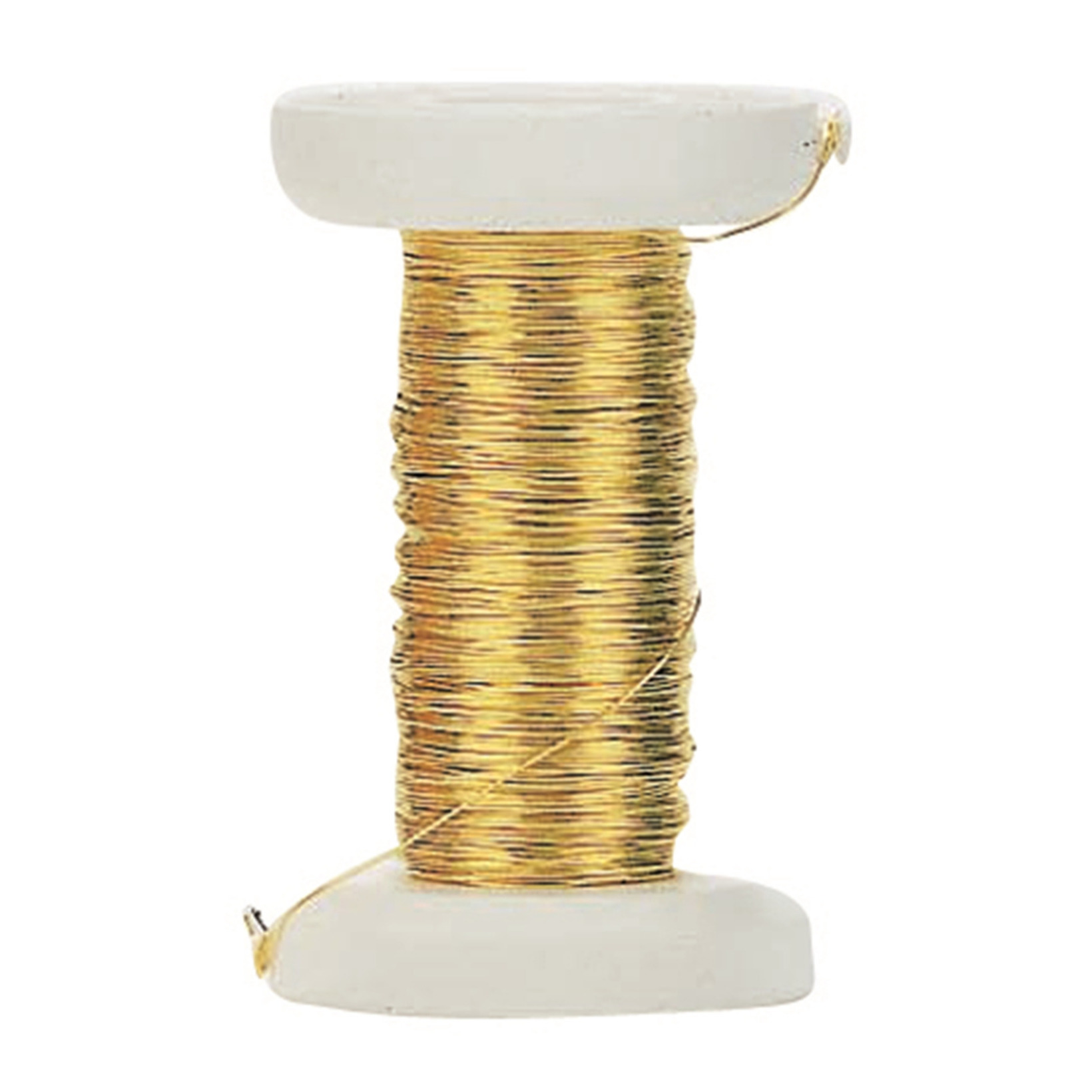 Goud metallic bind draad-koord van 0,4 mm dikte 40 meter