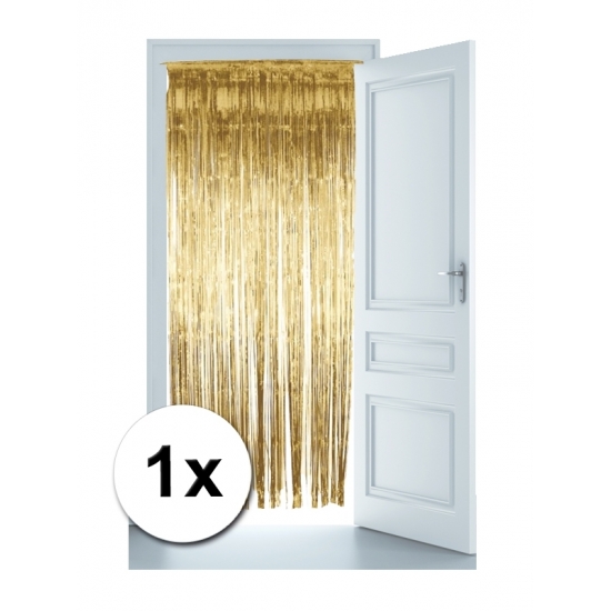Gouden versiering deur gordijn