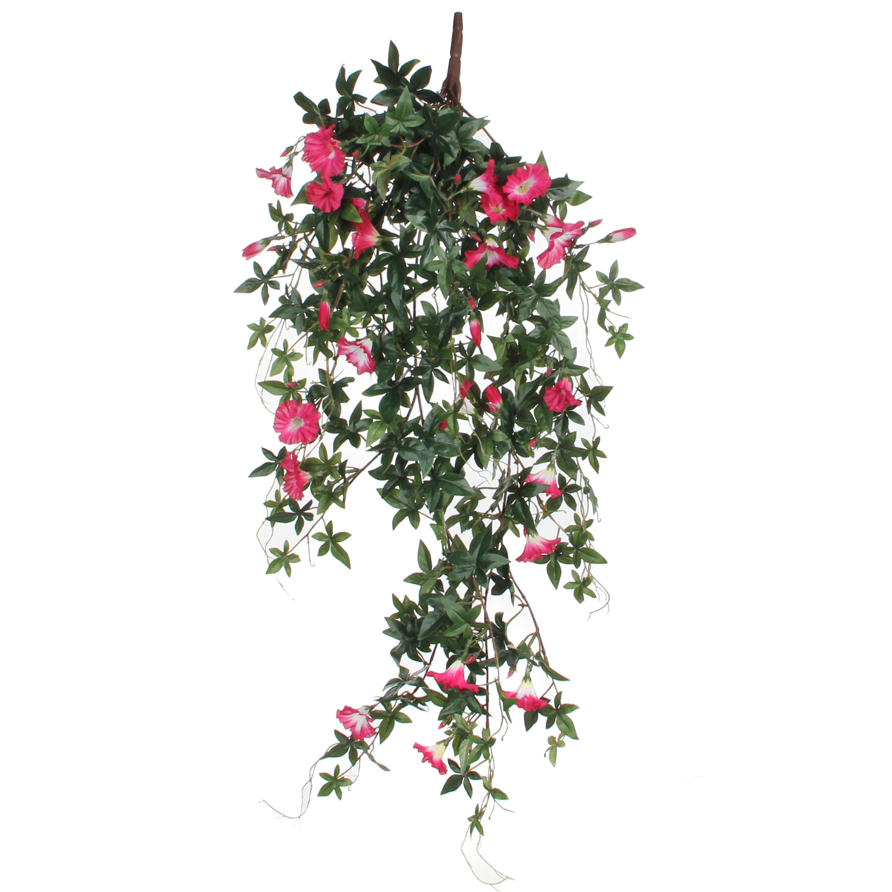 Groene Petunia roze bloemen kunstplanten 80 cm