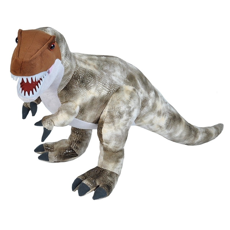 Grote dinosaurus T-Rex-Tyrannosaurus Rex dierenknuffel 63 cm