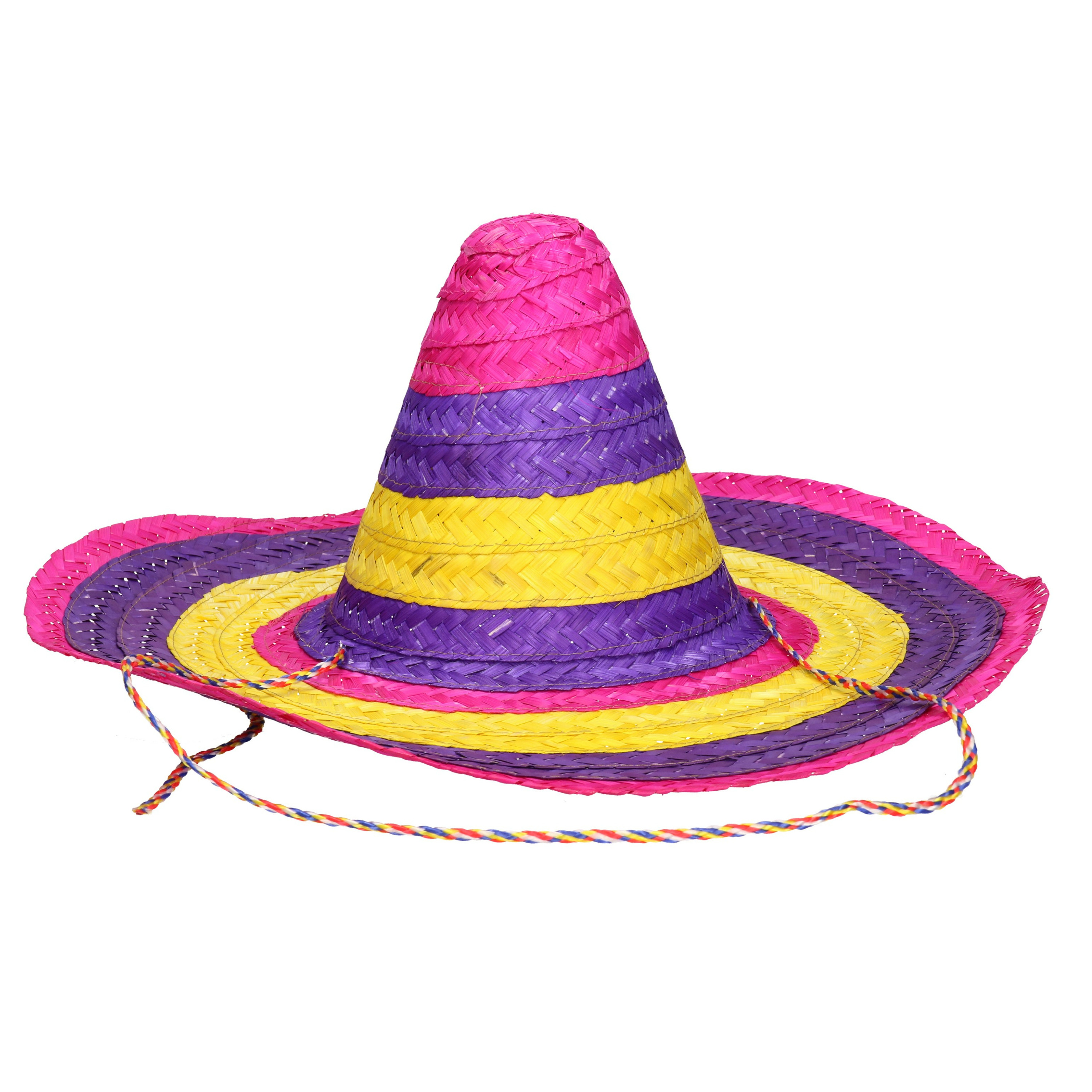 Grote gekleurde verkleed sombrero hoeden 50 cm