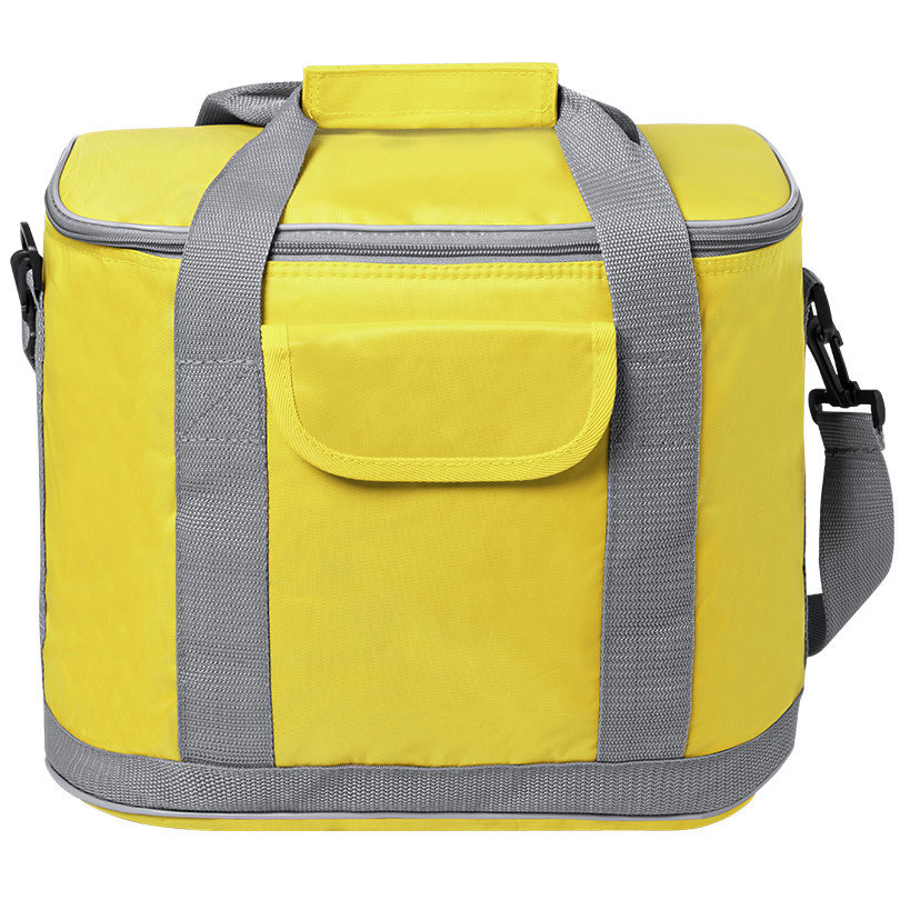 Grote koeltas draagtas-schoudertas geel 37 x 29 x 21 cm 22 liter