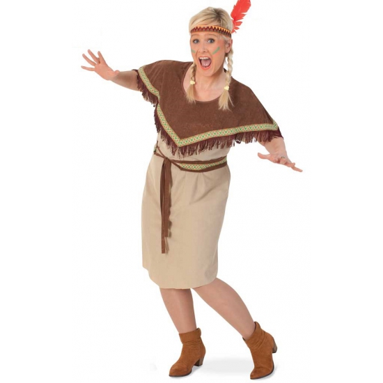 Grote maat Pocahontas kostuum voor