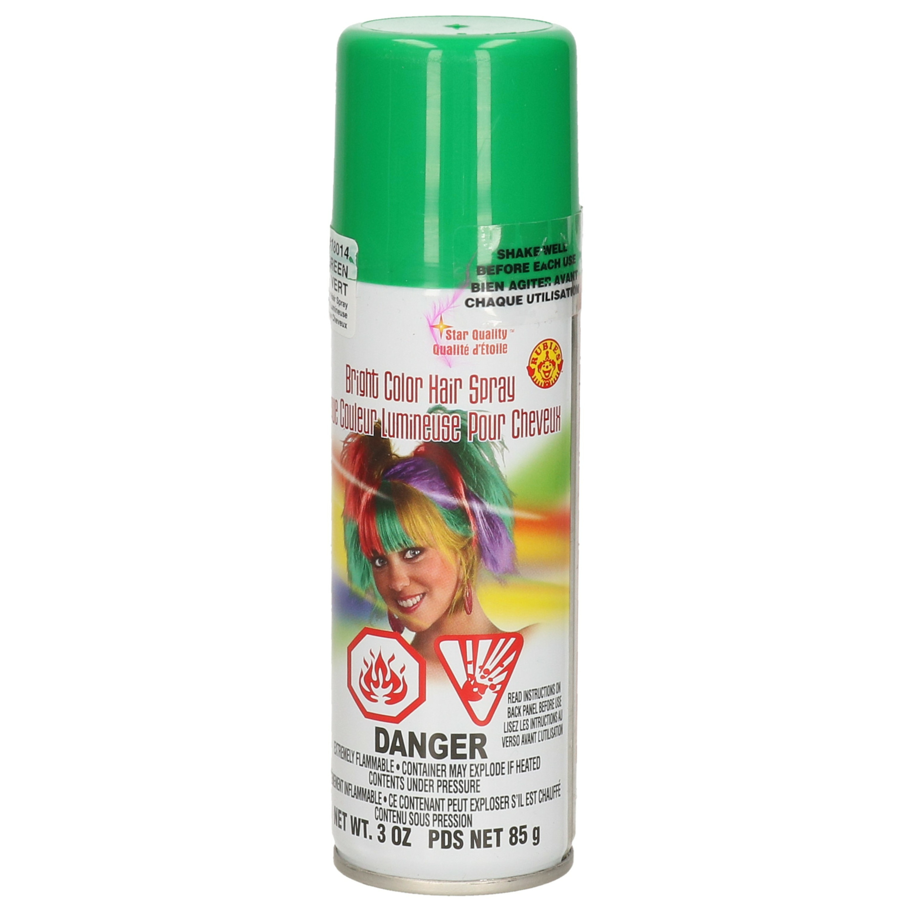 Haarverf-haarspray groen spuitbus 125 ml Carnaval