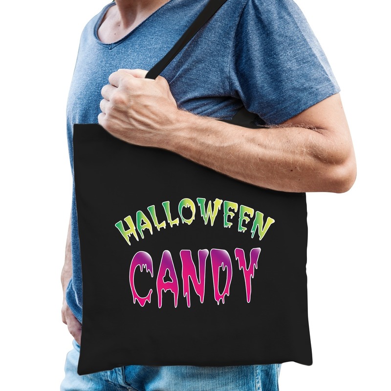 Halloween candy snoep cadeau tas zwart voor heren