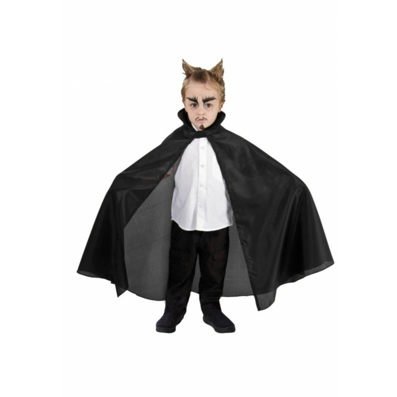 Halloween Dracula cape voor kinderen zwart L85 cm