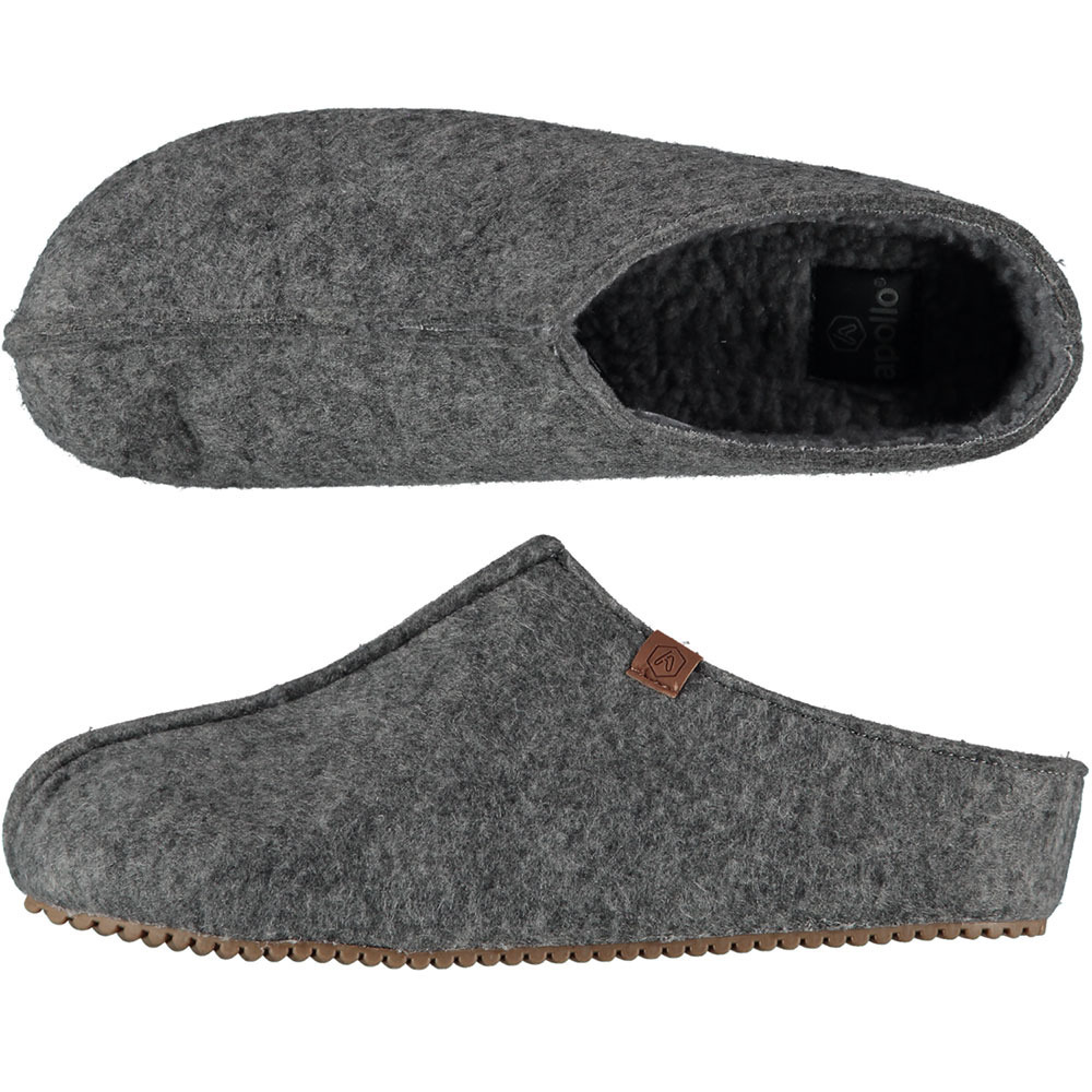 Heren instap slippers-pantoffels grijs maat 43-44