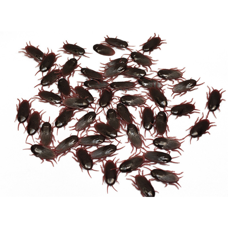 Horror artikelen Nep kakkerlakken 5x stuks