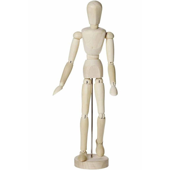 Houten anatomie tekenpop-ledenpop man 30 cm