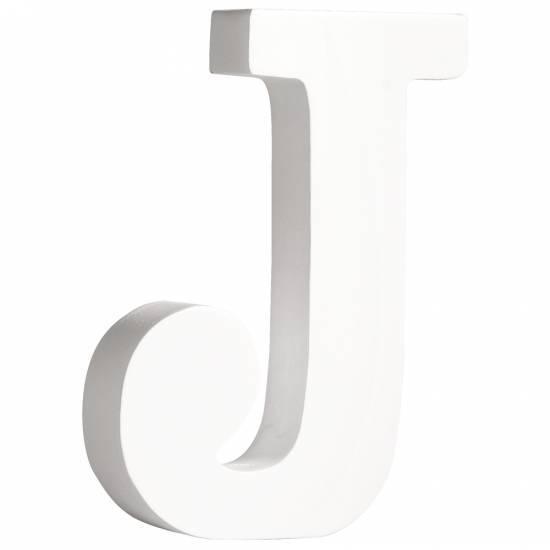 Houten decoratie letter J 11 cm
