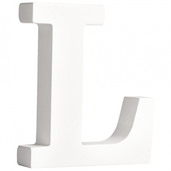 Houten decoratie letter L 11 cm