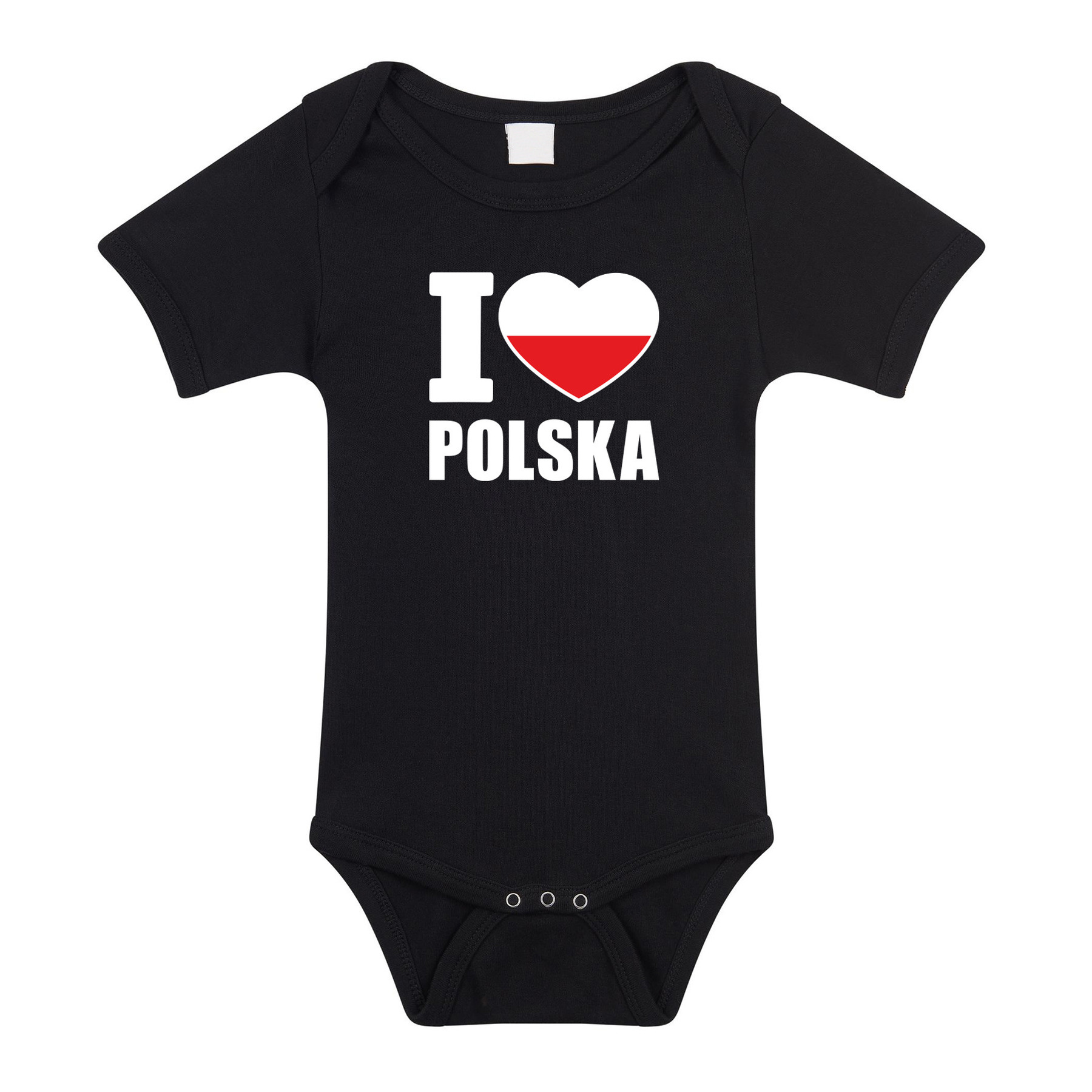 I love Polska baby rompertje zwart Polen jongen/meisje