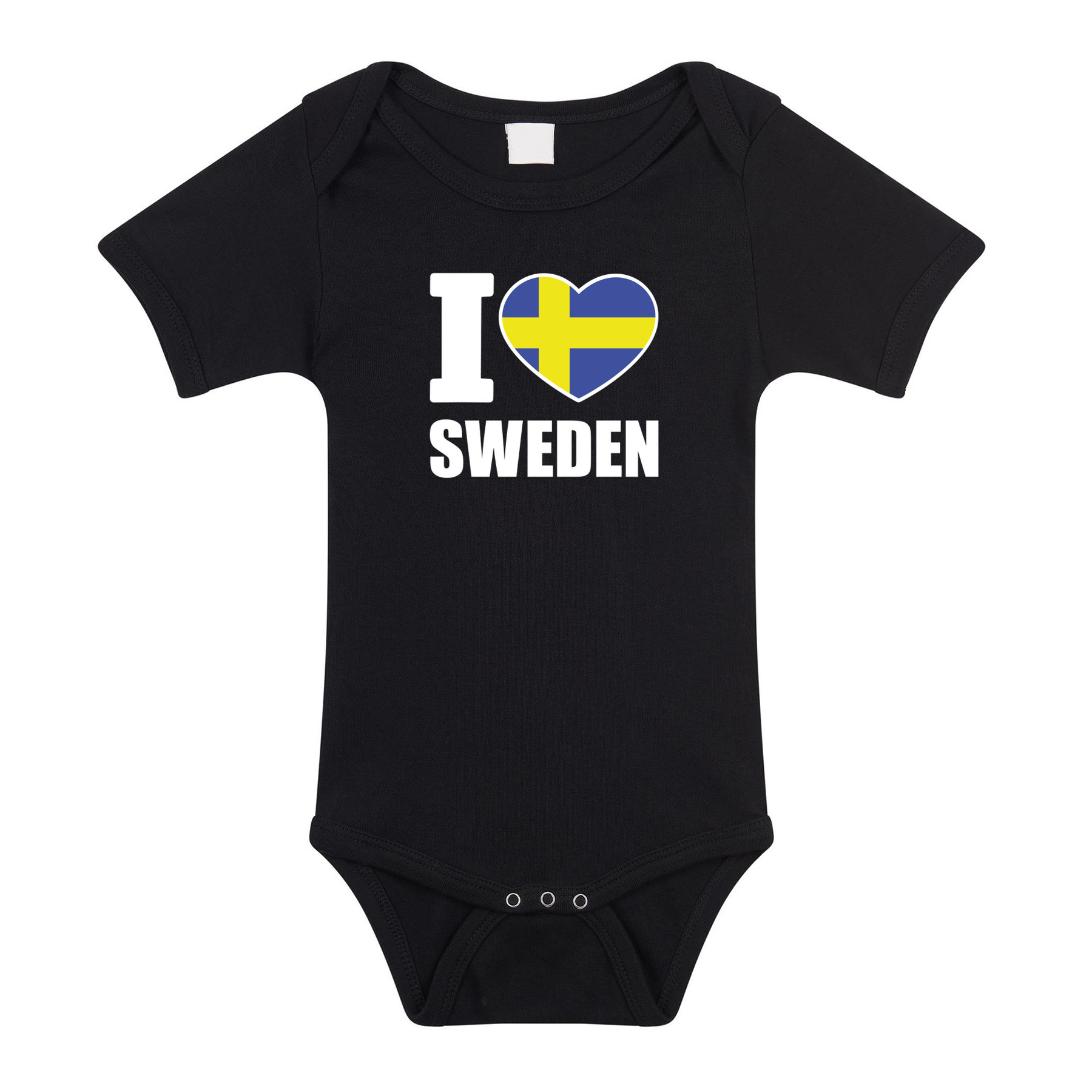 I love Sweden baby rompertje zwart Zweden jongen/meisje