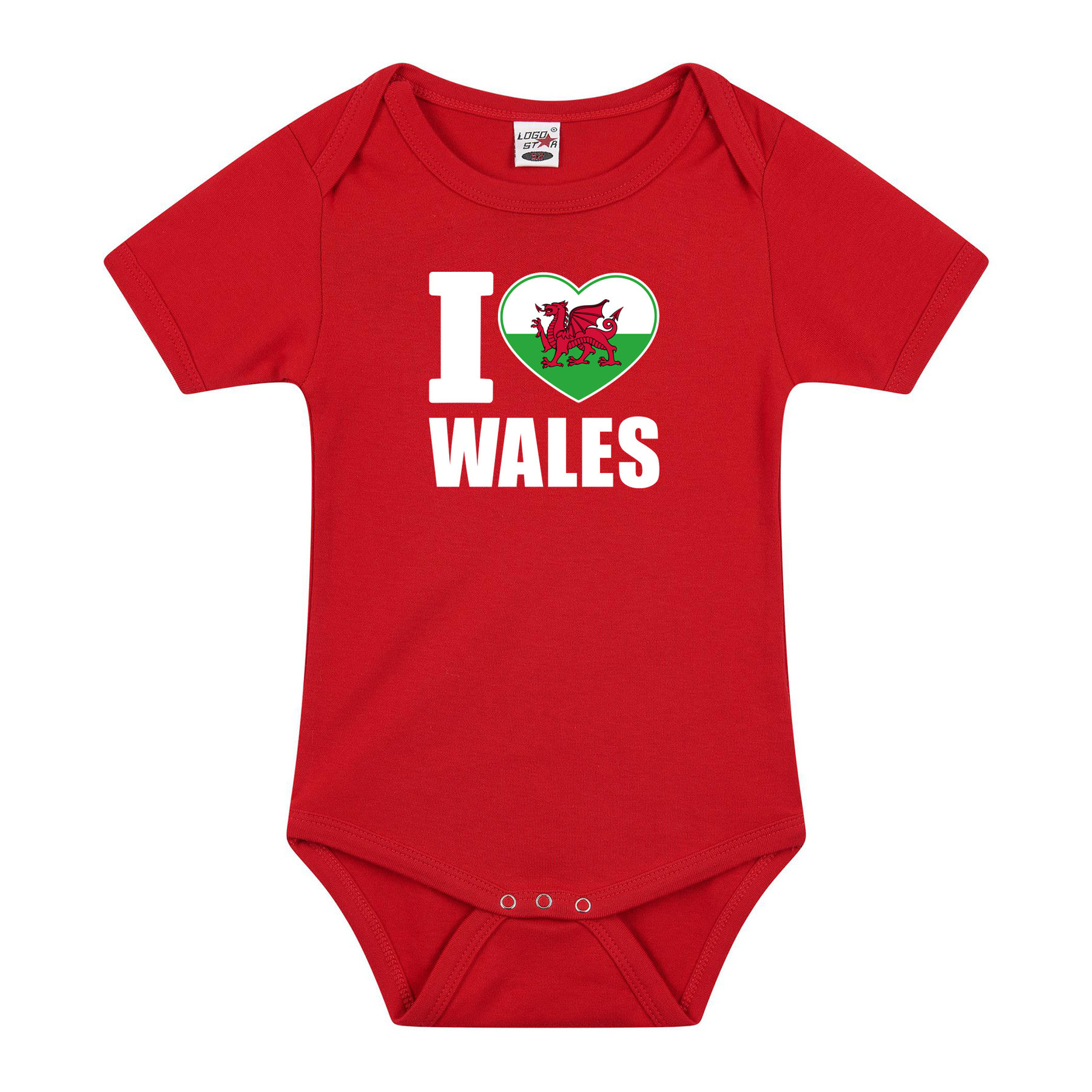 I love Wales baby rompertje rood jongen/meisje