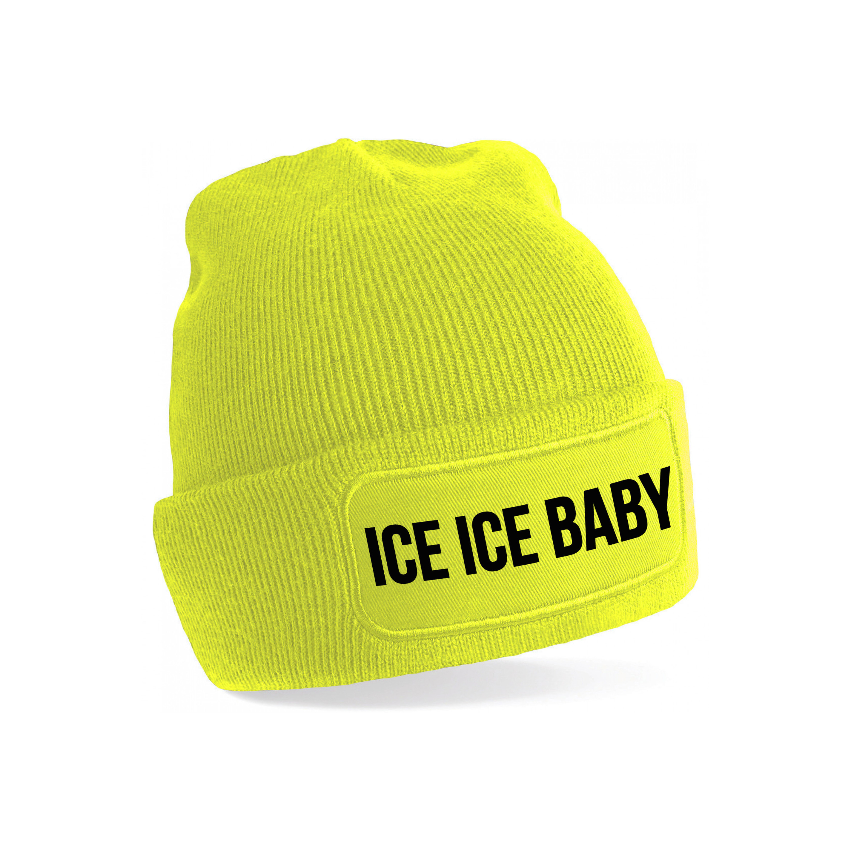 Ice ice baby muts unisex one size geel