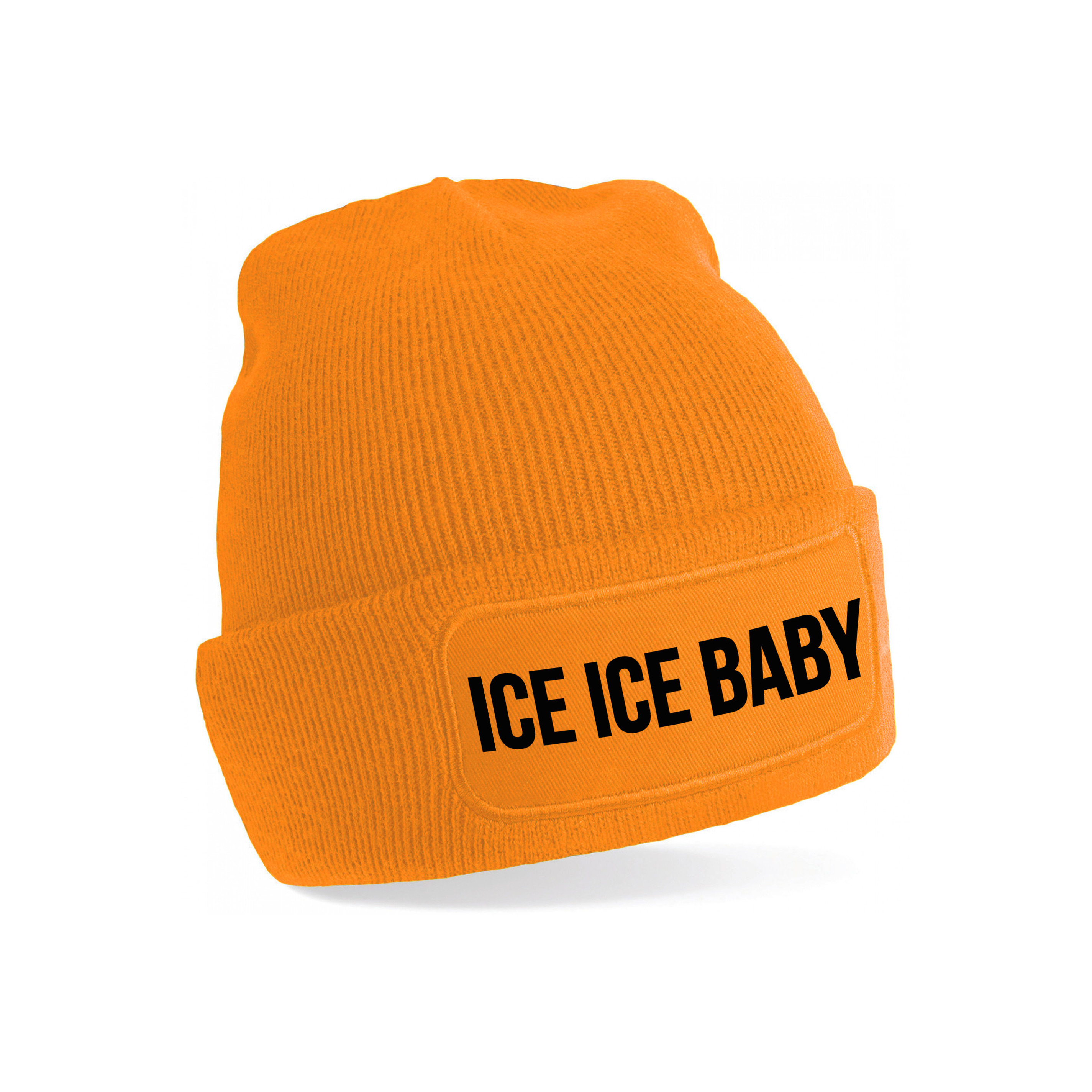 Ice ice baby muts unisex one size oranje