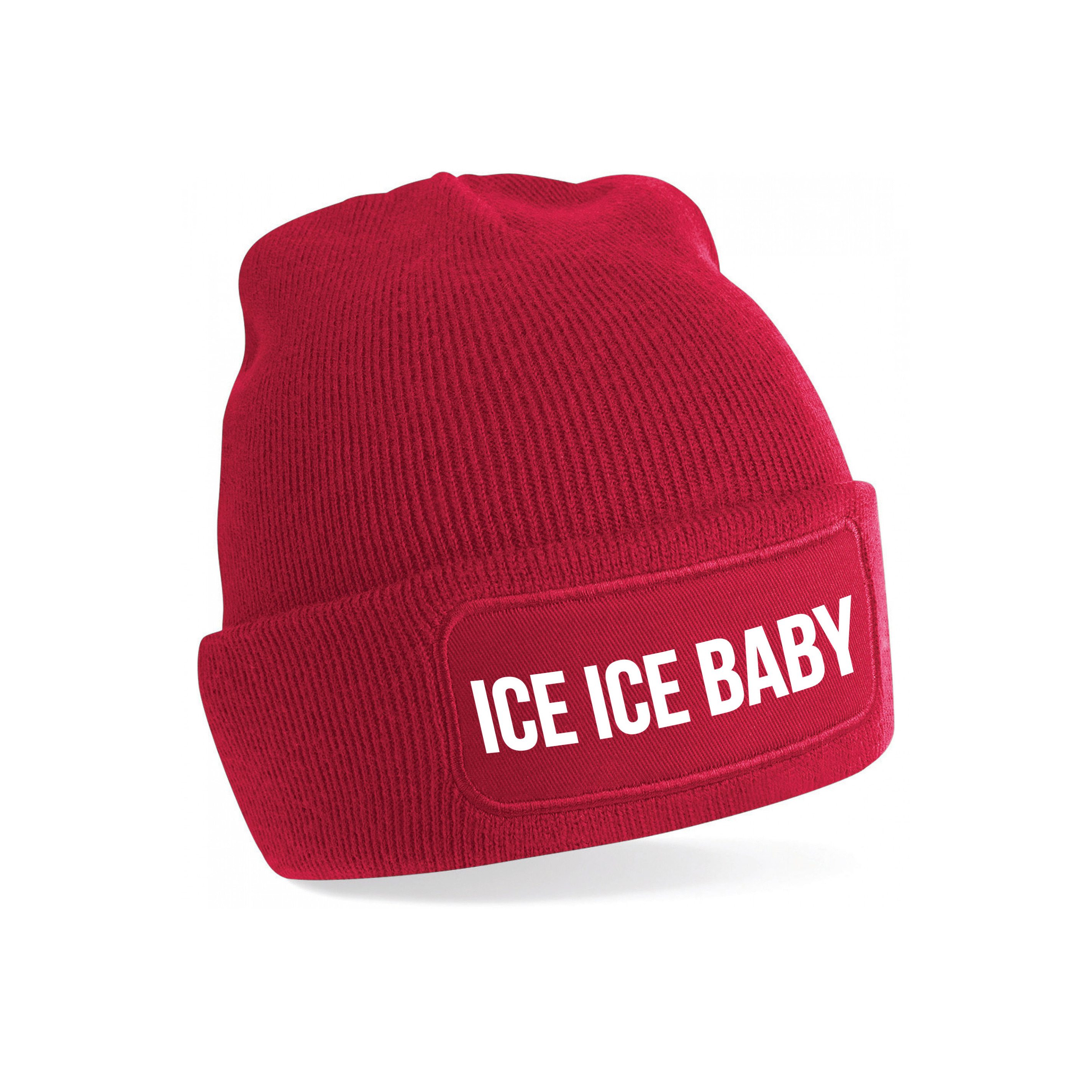 Ice ice baby muts unisex one size rood