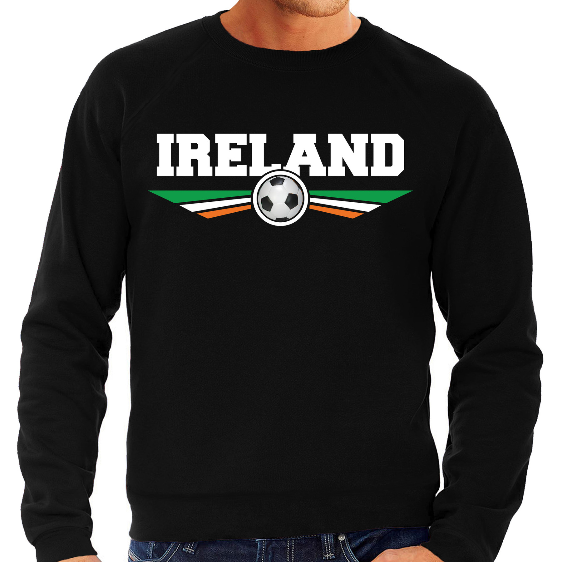Ierland-Ireland landen-voetbal sweater zwart heren