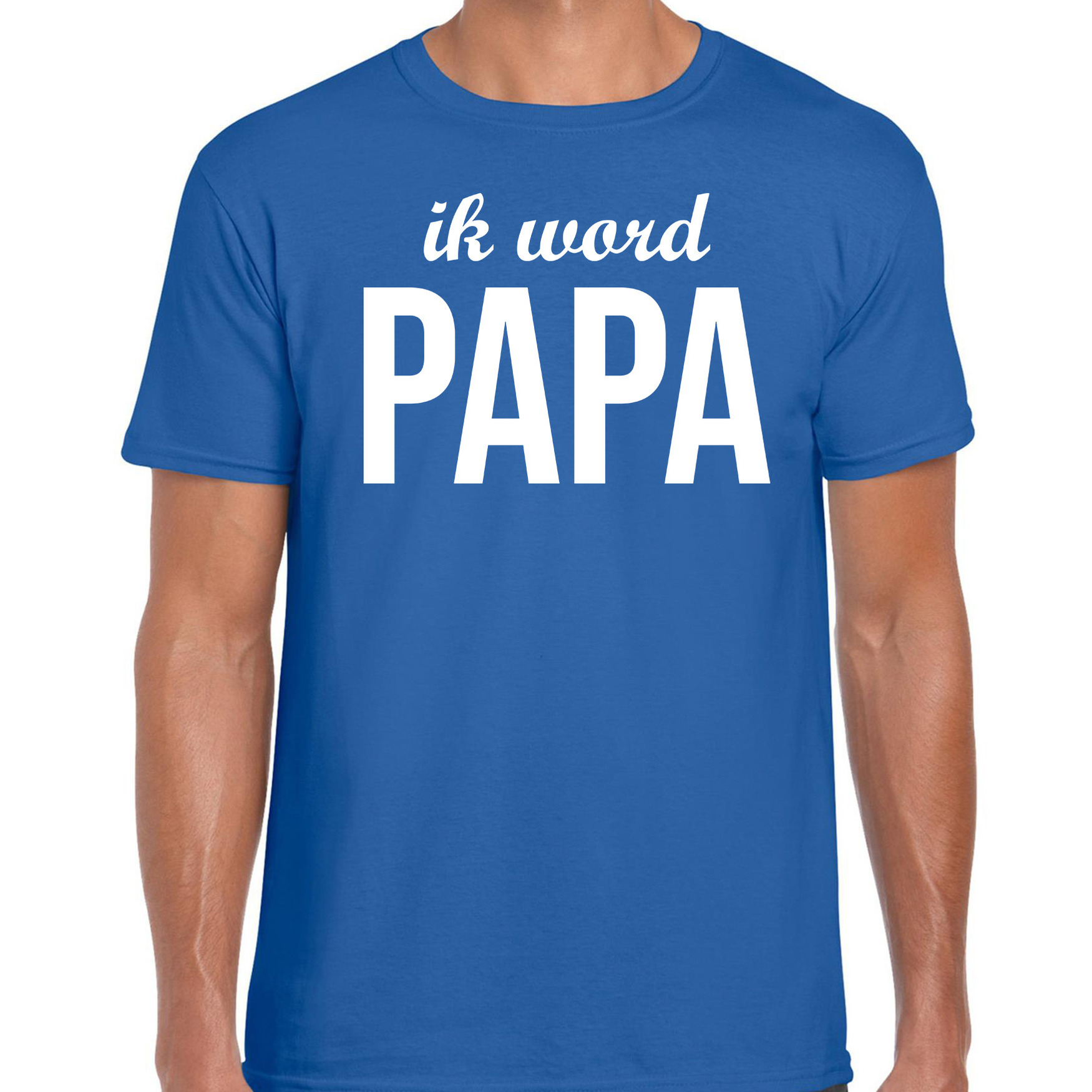 Ik word papa t-shirt blauw voor heren papa to be cadeau shirt