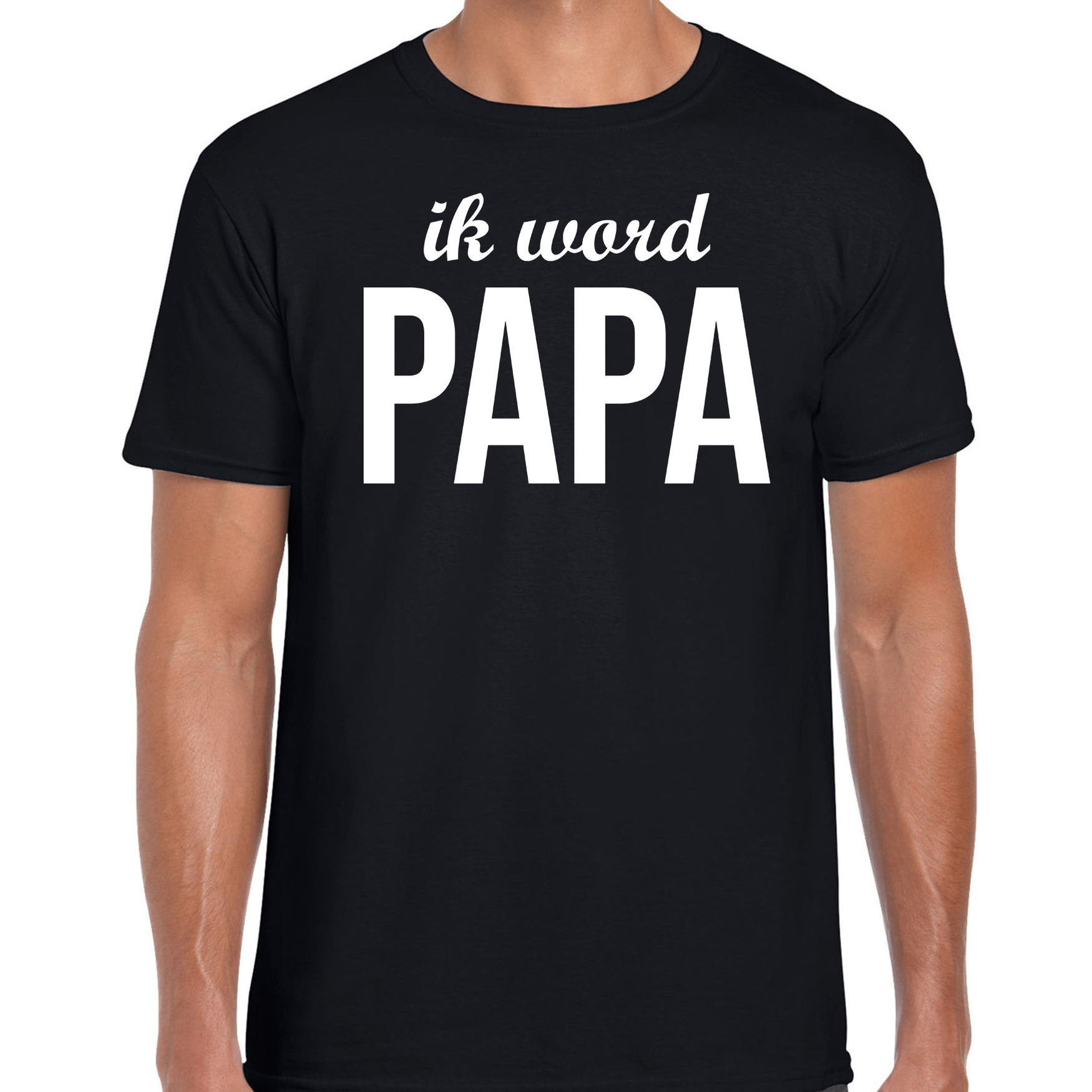 Ik word papa t-shirt zwart voor heren papa to be cadeau shirt