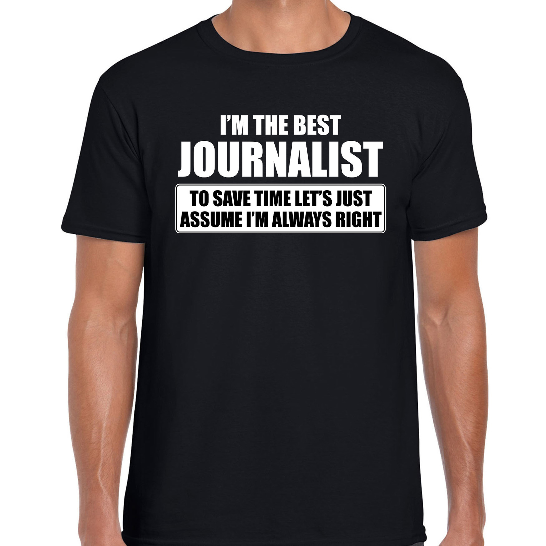 I'm the best journalist t-shirt zwart heren De beste journalist cadeau