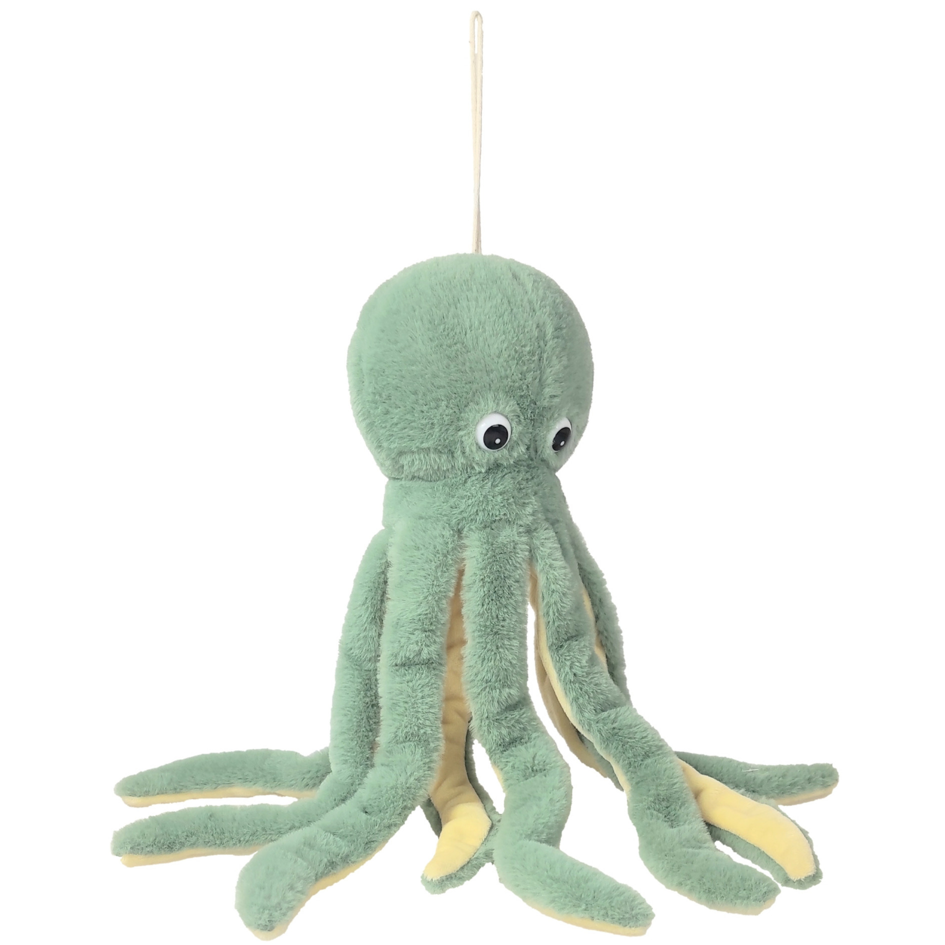 Inware pluche inktvis-octopus knuffeldier groen zwemmend 36 cm