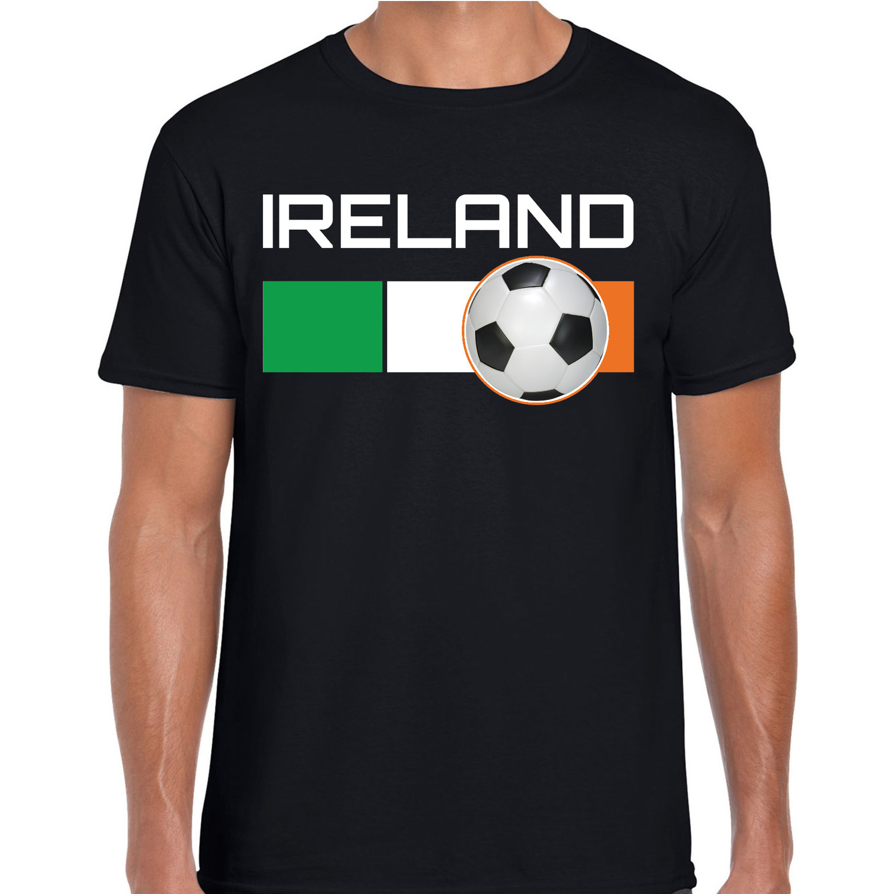 Ireland-Ierland voetbal-landen t-shirt zwart heren