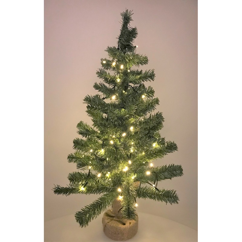 Kantoor-bureau kerstboom met Kerstverlichting 75 cm