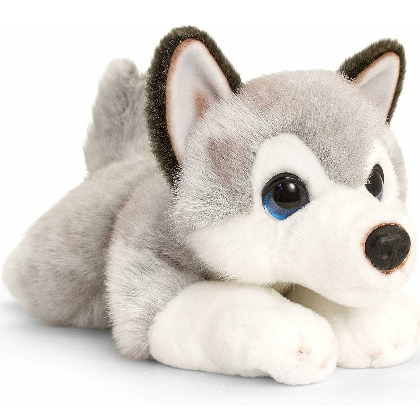 Keel Toys pluche Husky grijs-wit 37 cm honden knuffel