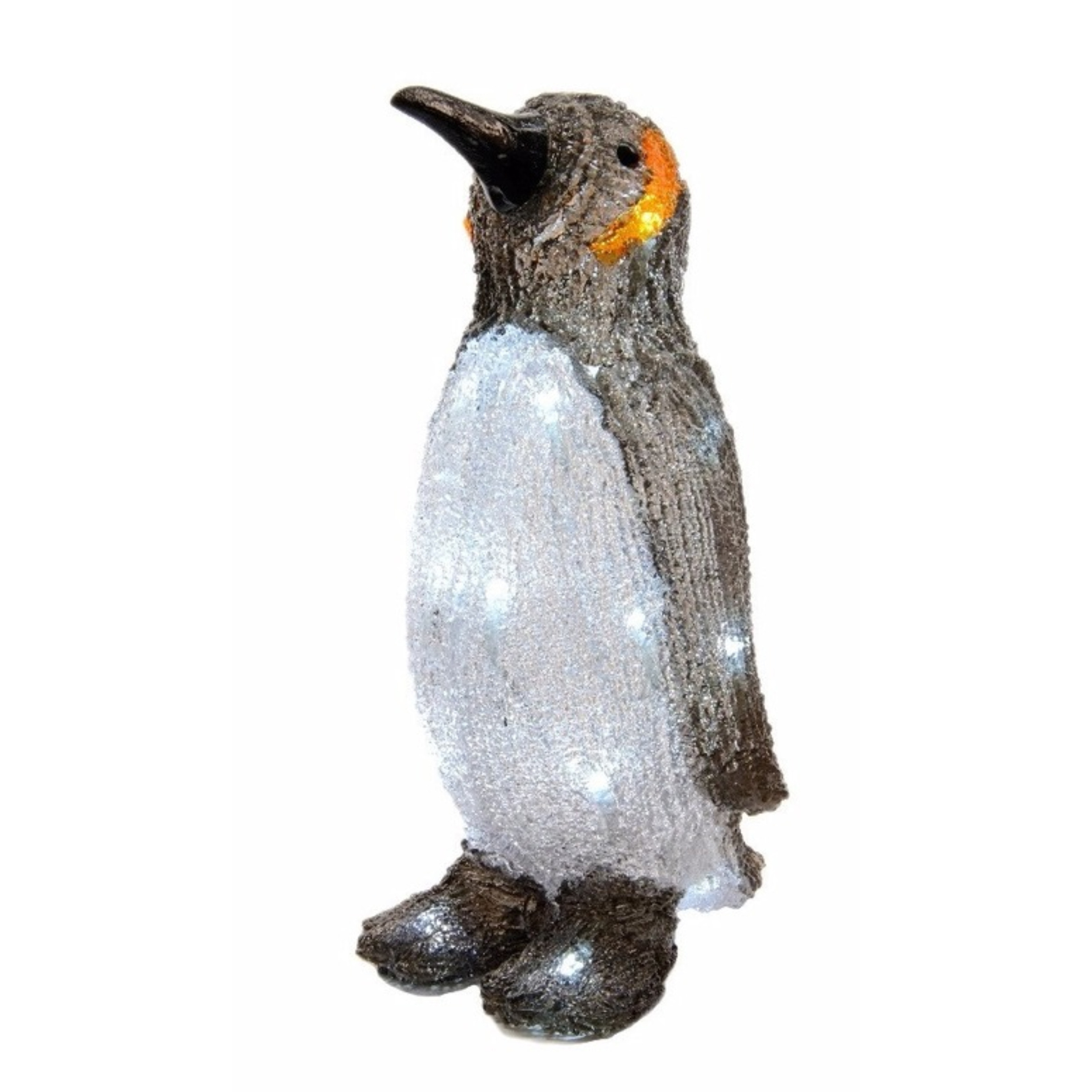 Kerstverlichting figuur pinguin 33 cm met LED verlichting