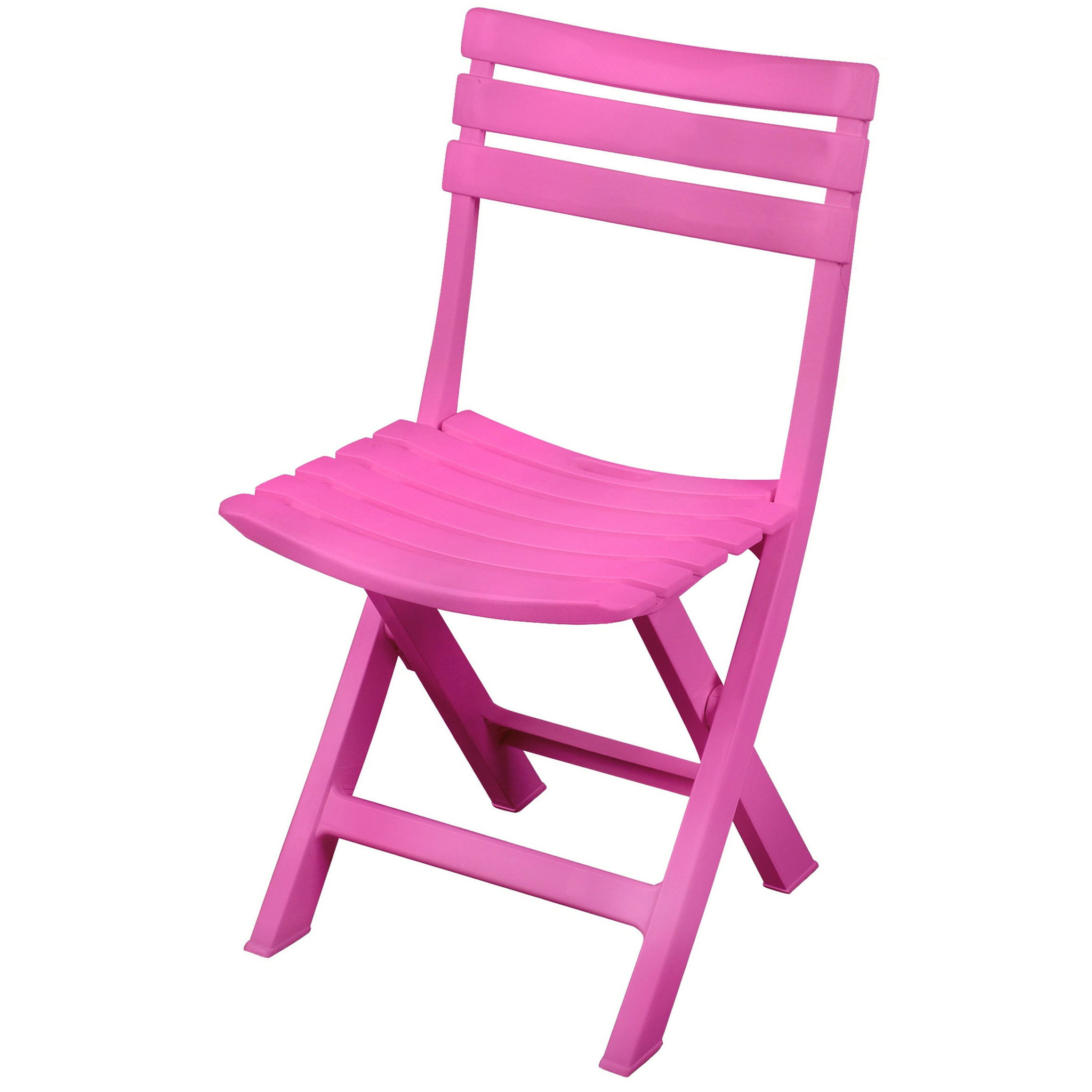 Klapstoel voor buiten-binnen roze 41 x 79 cm stevig kunststof Bijzet stoelen