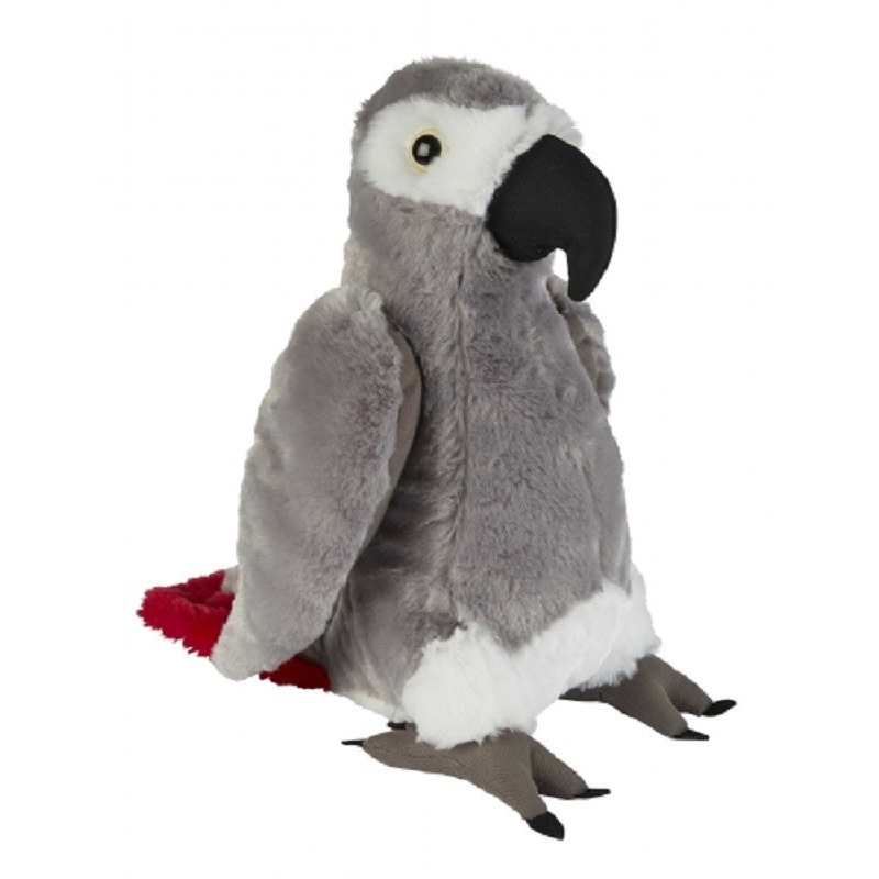 Knuffel papegaai grijs 30 cm knuffels kopen