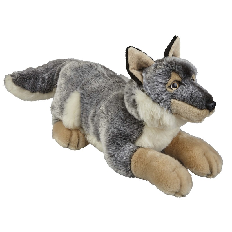 Knuffel wolf grijs 50 cm knuffels kopen