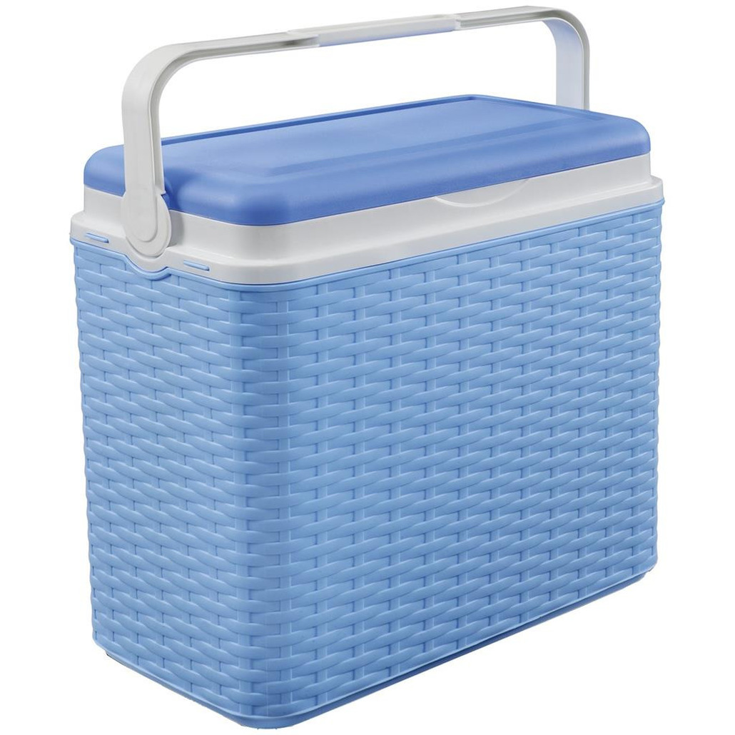 Koelbox blauw rotan 24 liter 40 x 24 x 38 cm