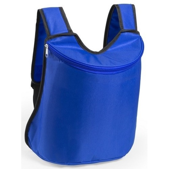 Koeler koeltassen blauw 40 cm gymtasje-rugzakje