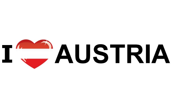 Koffer stickers I Love Austria