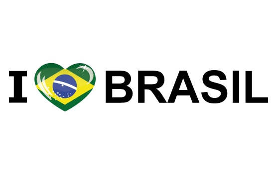 Koffer stickers I Love Brasil